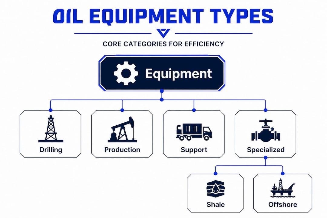 Hierarchy of major oil industry equipment types