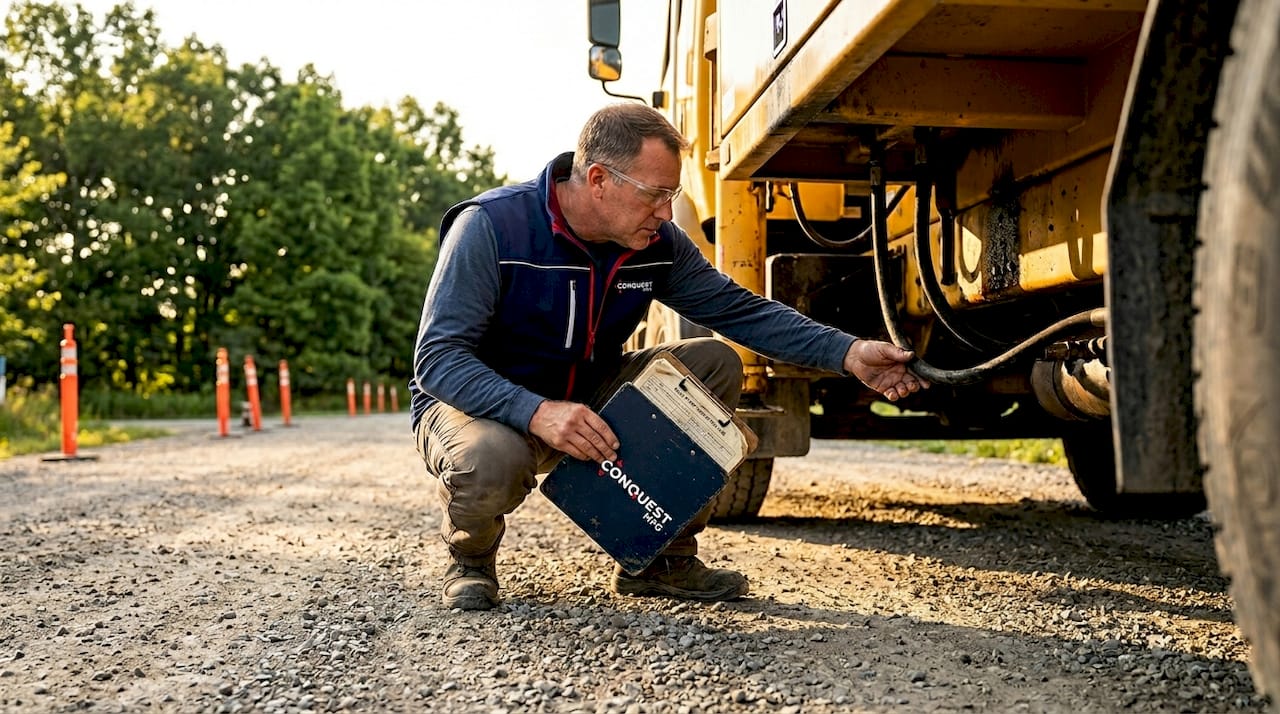 Superintendent inspects bridge equipment for safety