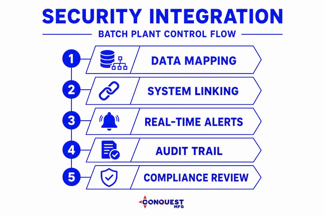 Infographic of batch plant security integration process