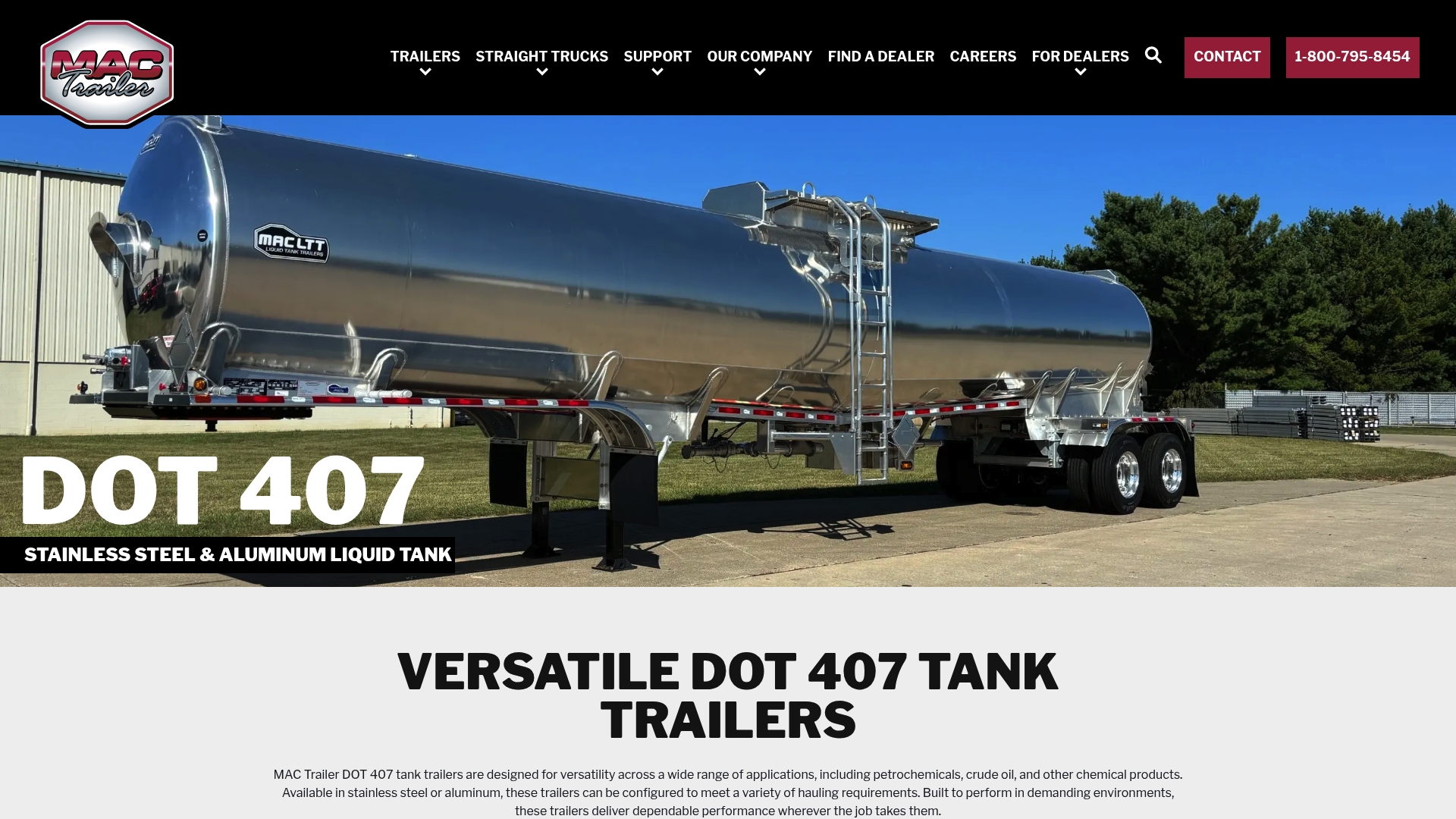 https://mactrailer.com/liquid-tank-trailers/dot-407-tank-trailers