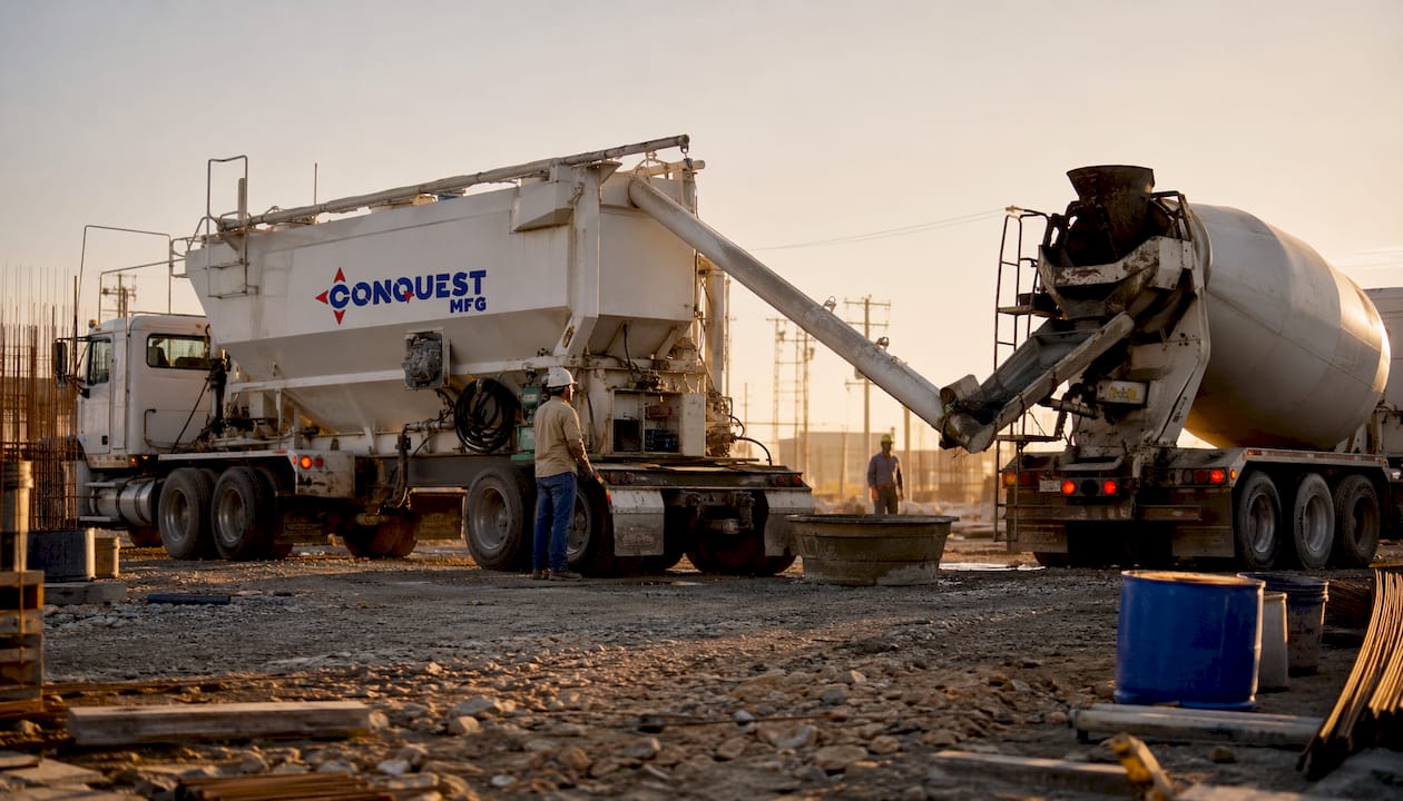 Rear pneumatic unloading system of cement pig trailer