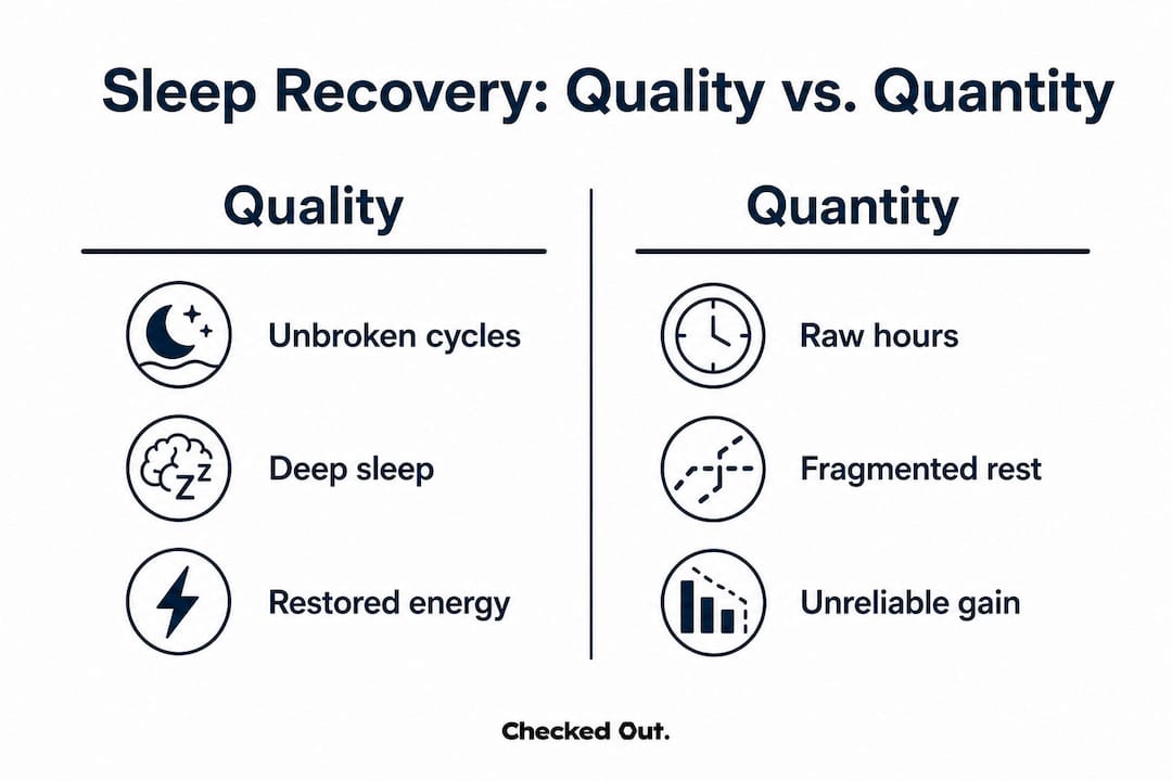 Infographic comparing sleep quality and quantity