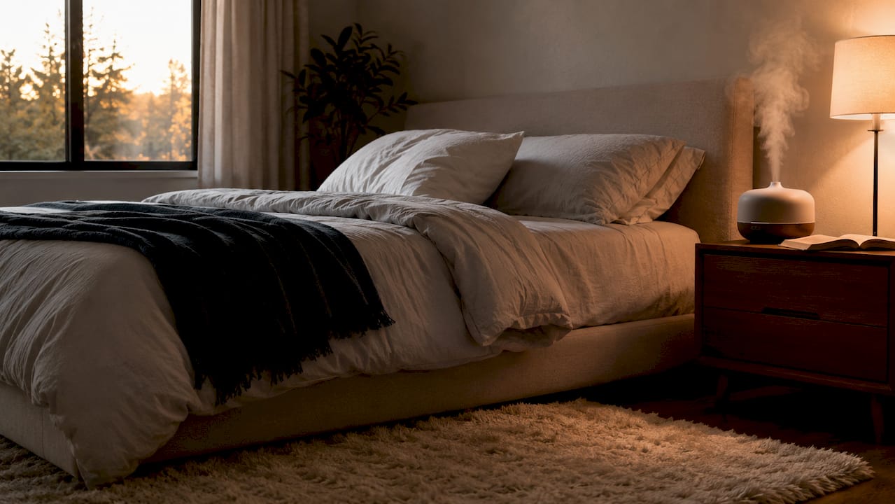 Cozy bedroom setup for quality sleep