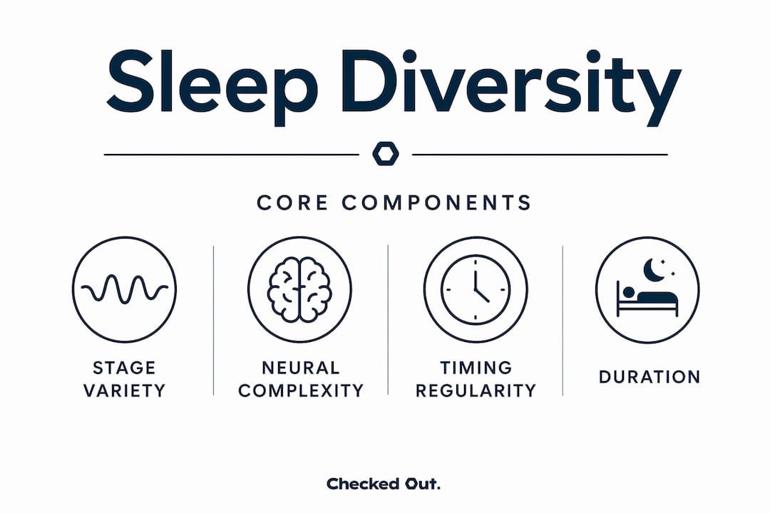 Infographic illustrating sleep diversity components