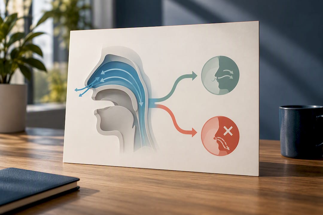 Illustration of daytime nasal breathing test