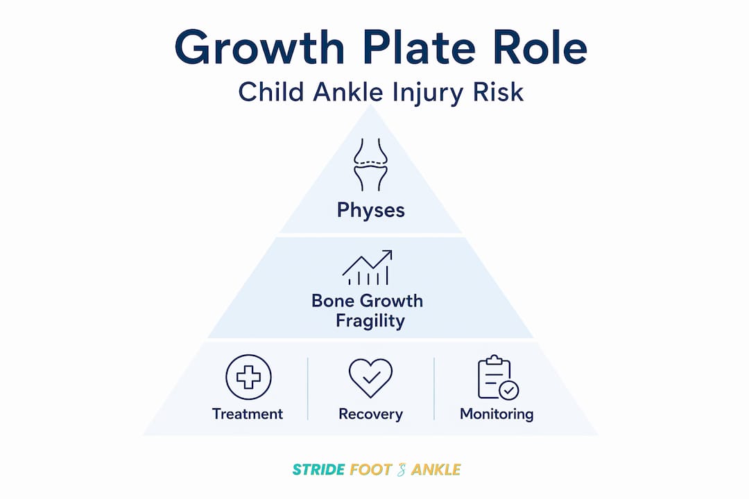 Growth plate hierarchy infographic for children