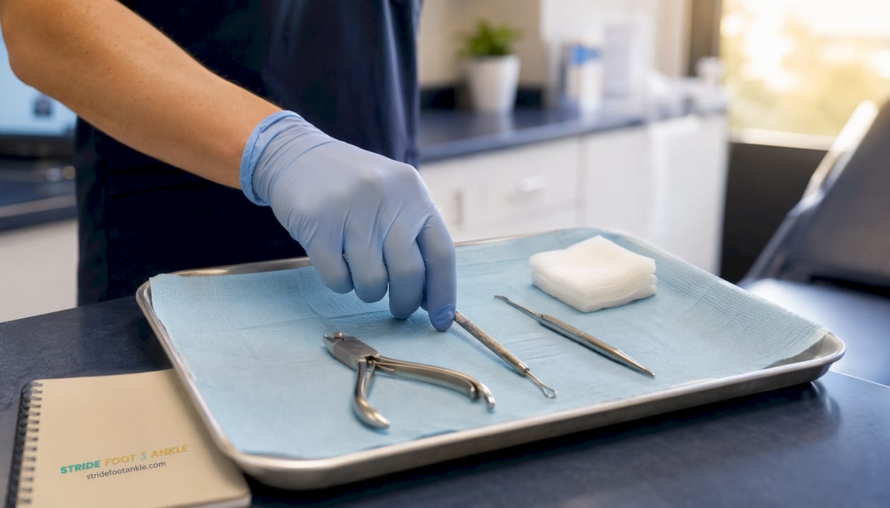 Podiatry tools for ingrown toenail care