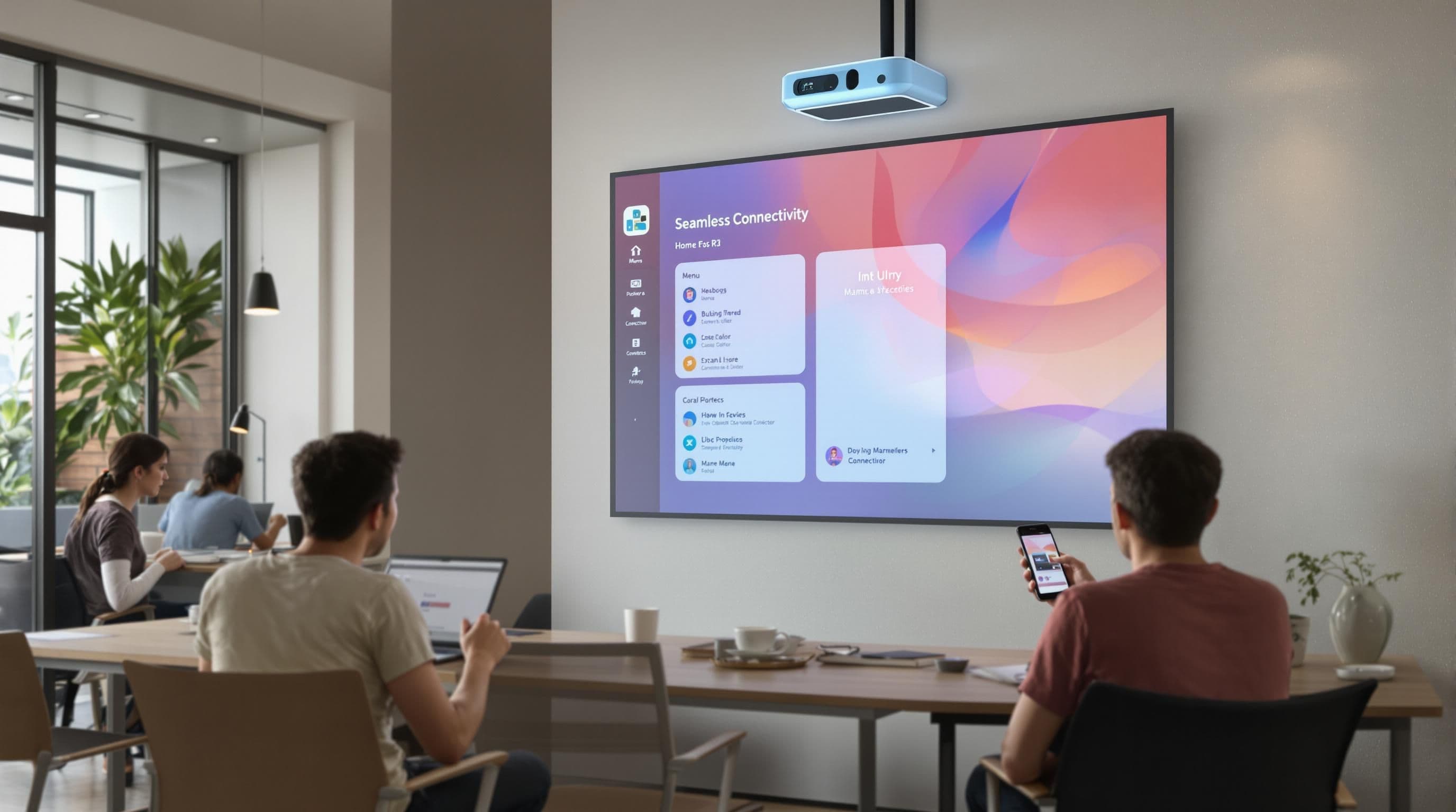 Malaysian professional connects smart projector wirelessly