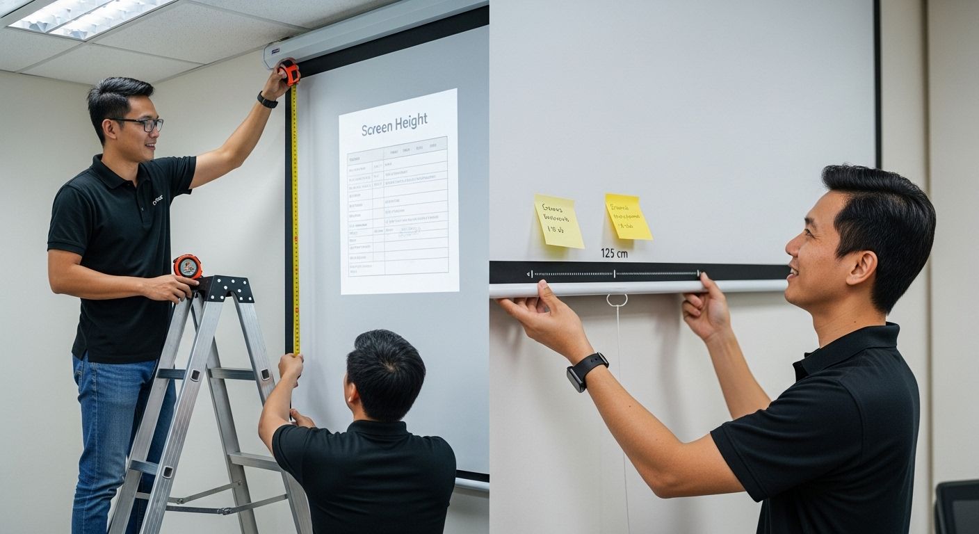 projector screen mounting office