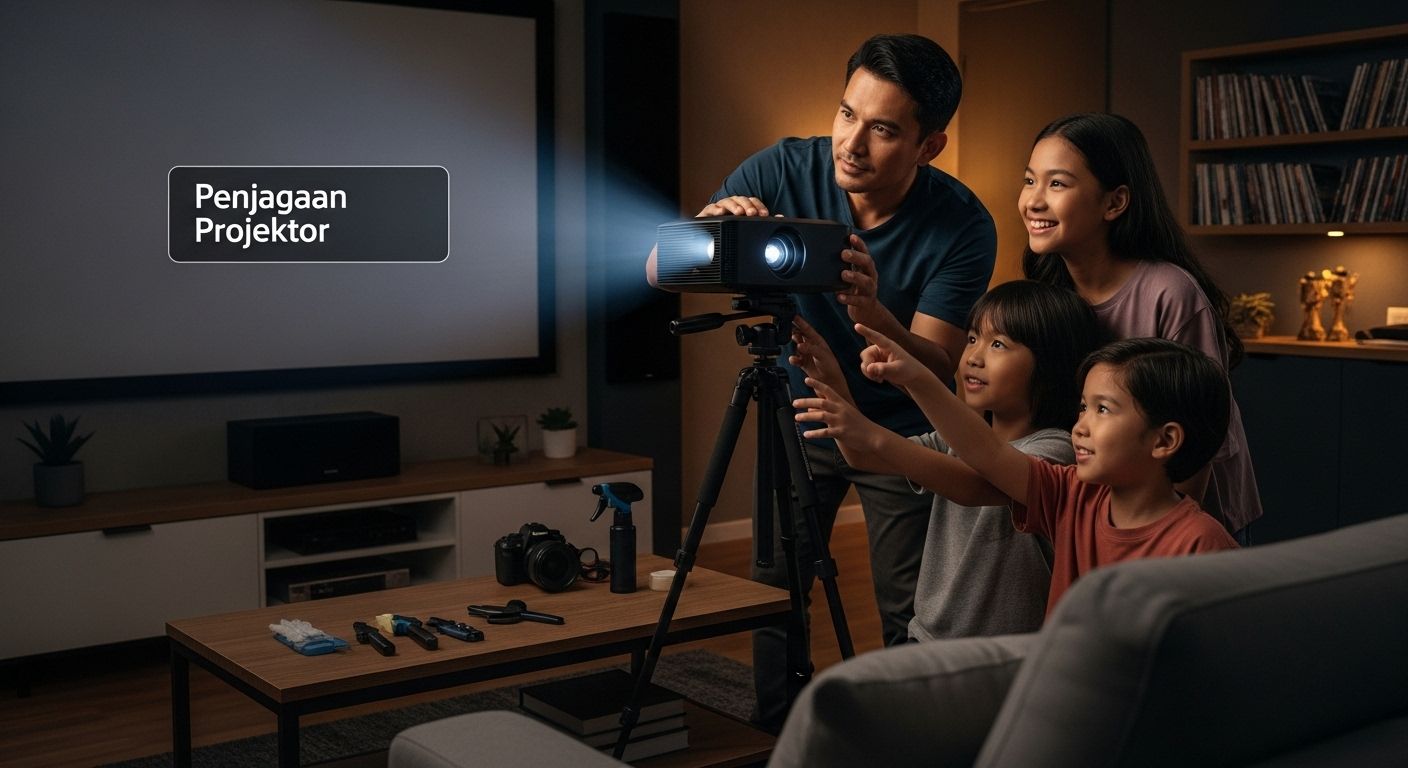 penjagaan projektor home theater