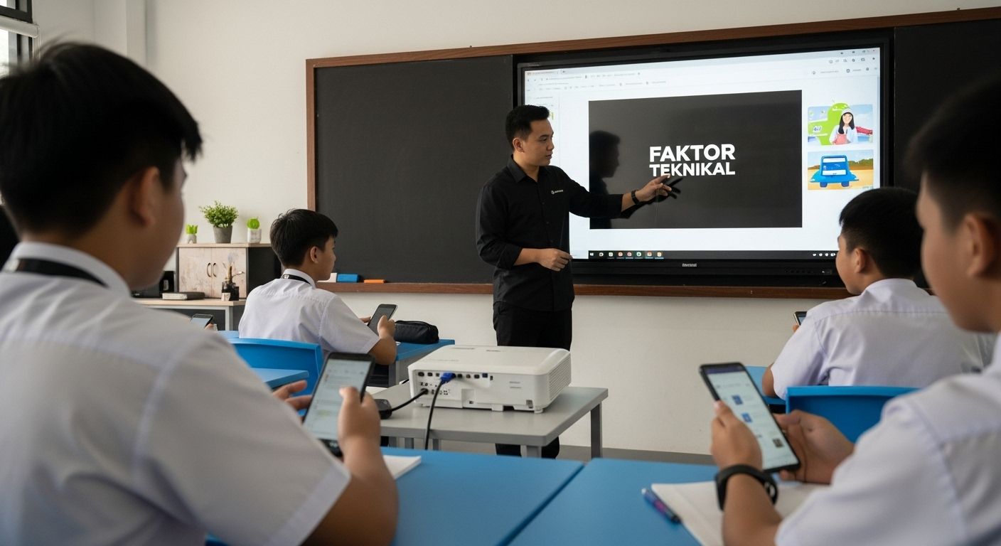 kelas dengan projektor android