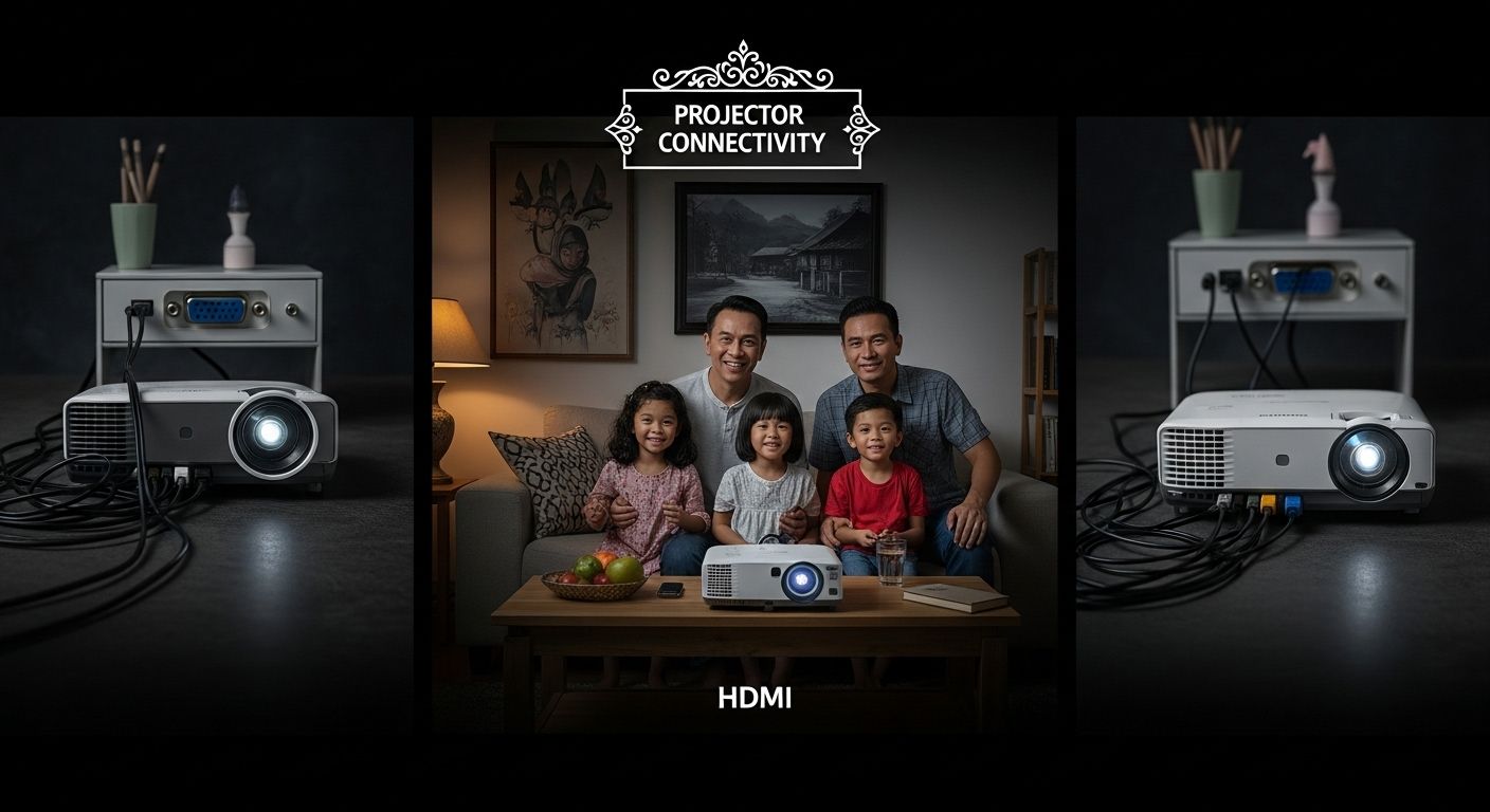 home HDMI VGA projector Malaysia