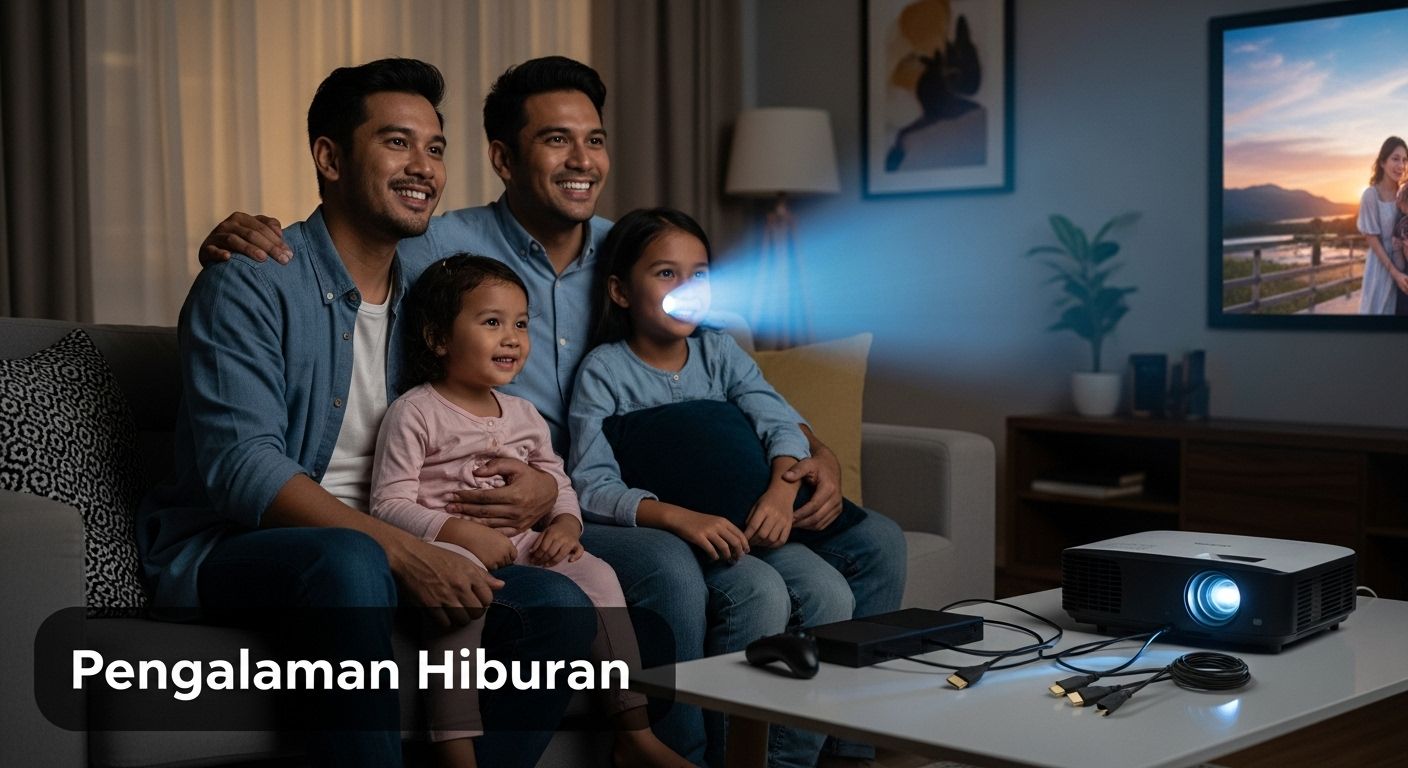 hdmi projektor hiburan rumah