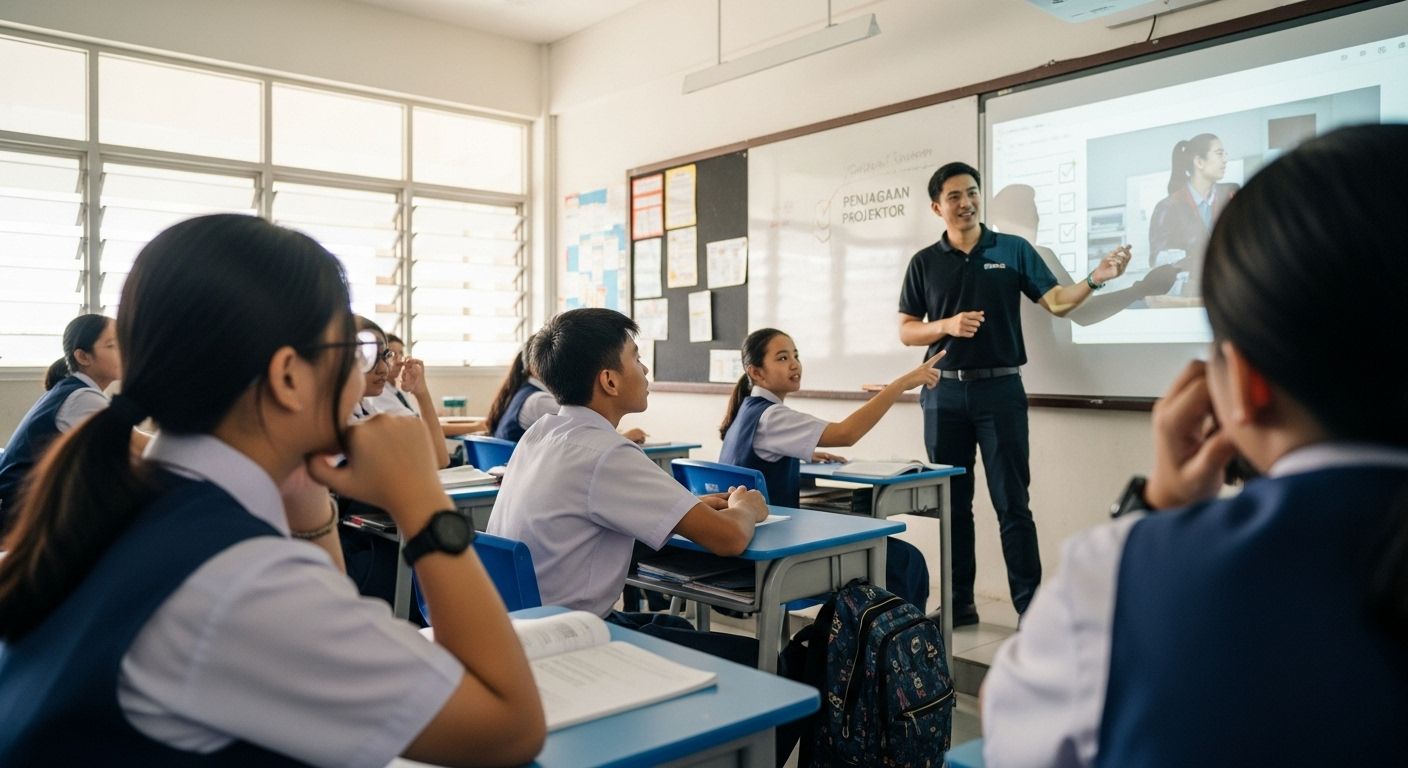 penjagaan projektor pendidikan