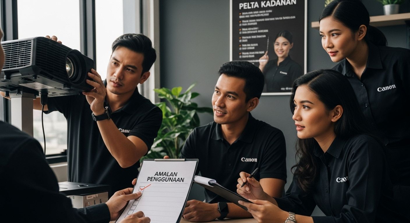 amalan penggunaan projektor
