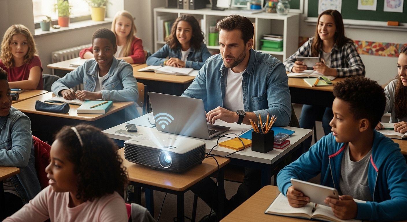 guru pelajar wifi projektor