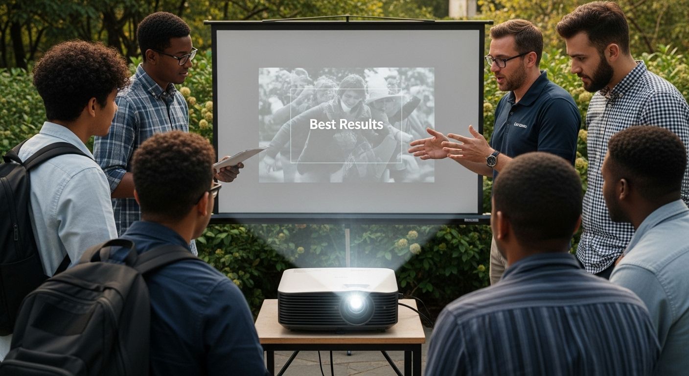 outdoor projector daytime