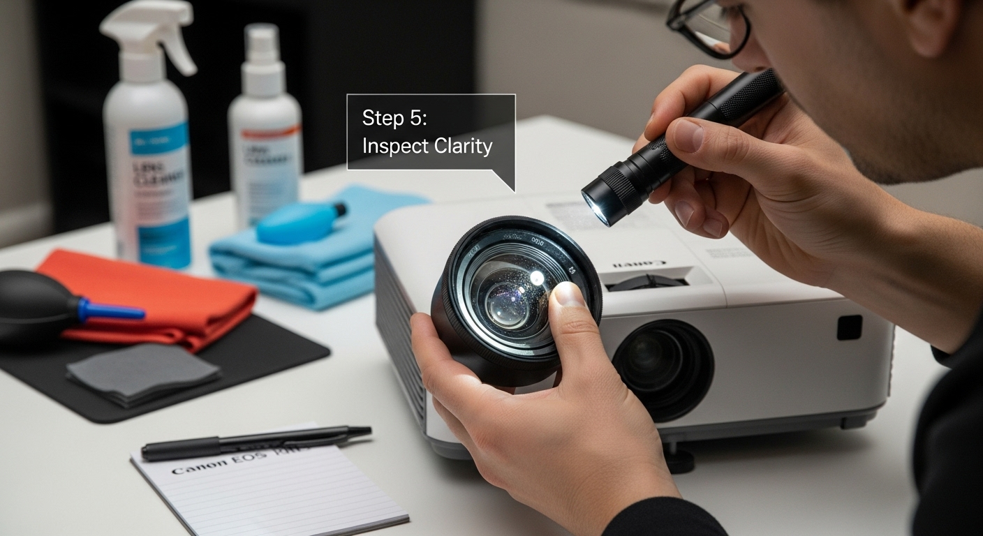 projector lens inspection