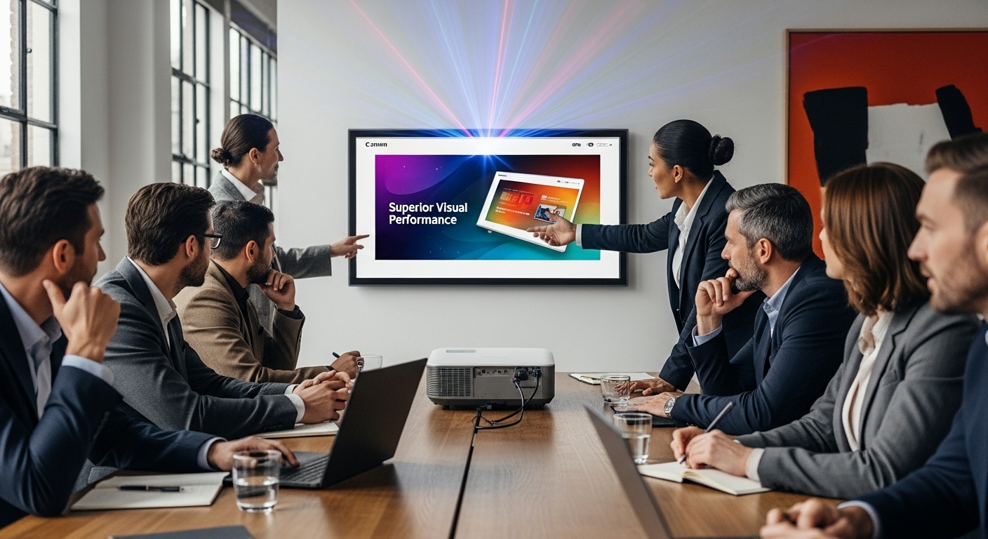 workplace laser projector meeting