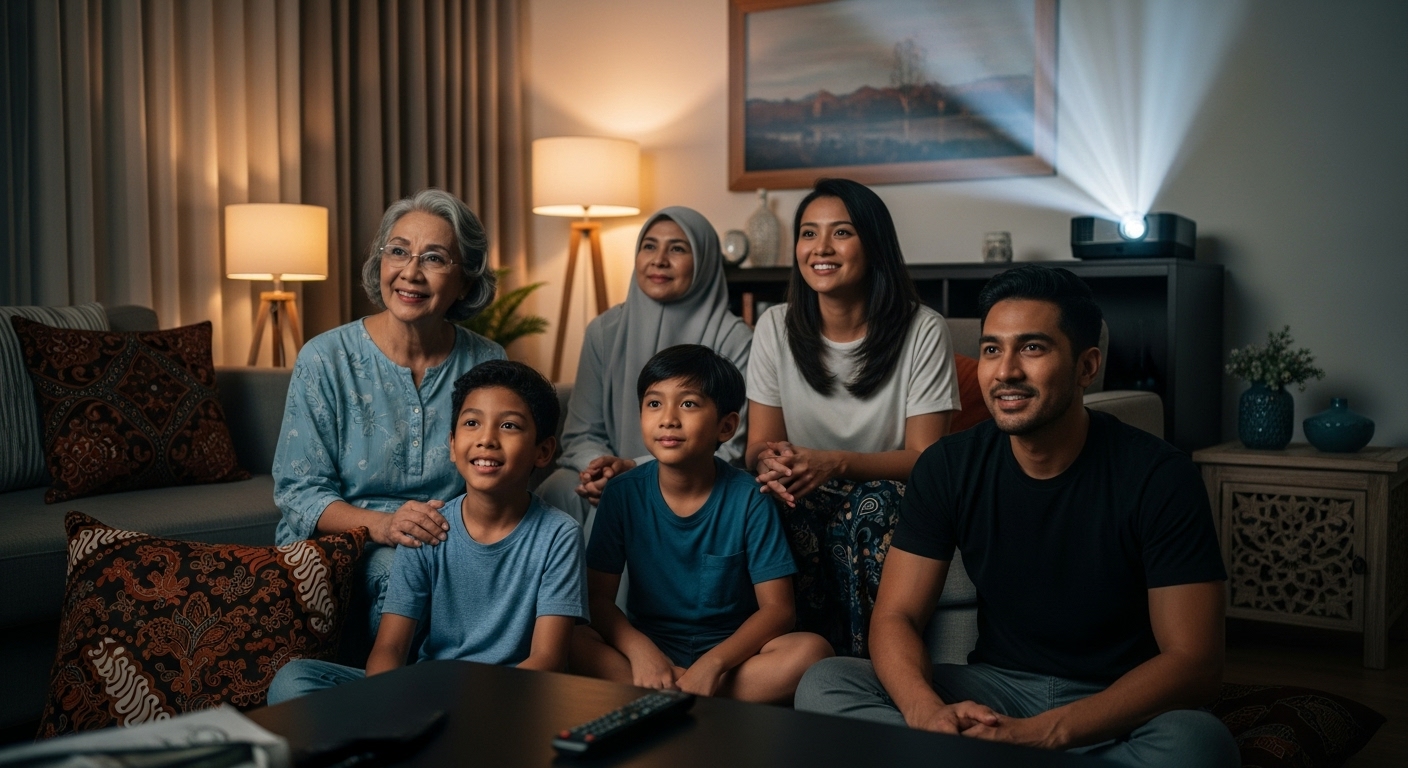umumkan projektor short throw hiburan rumah