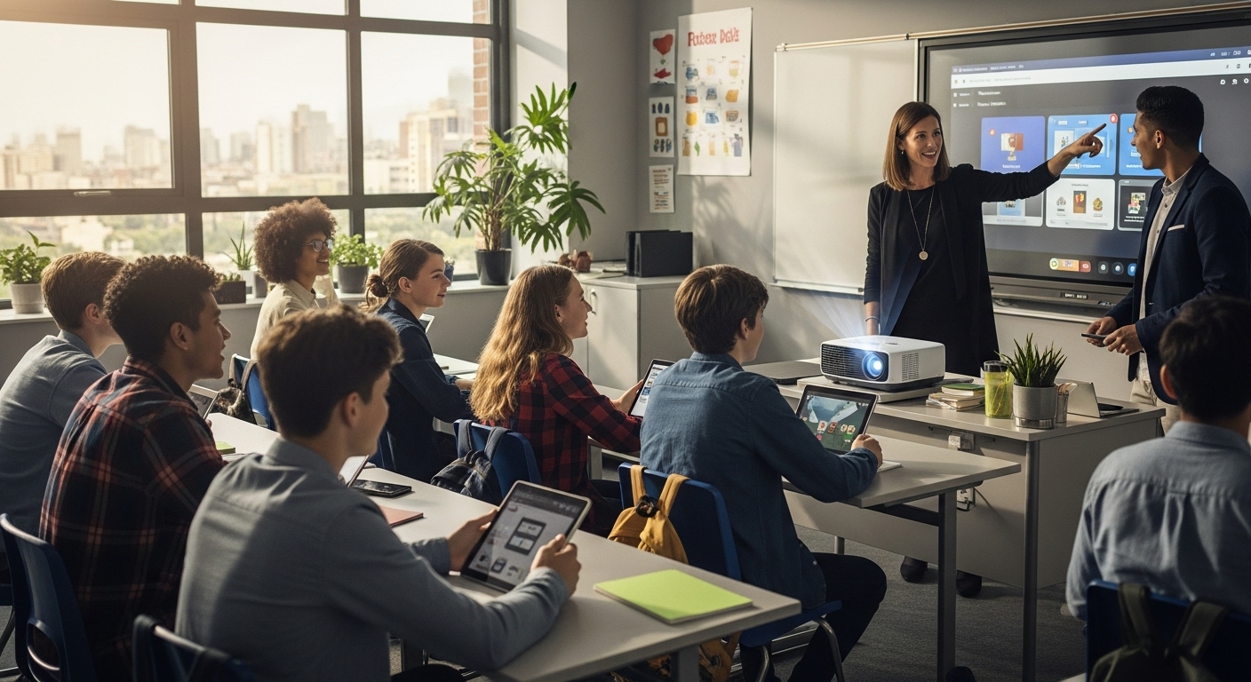 projektor pendidikan moden