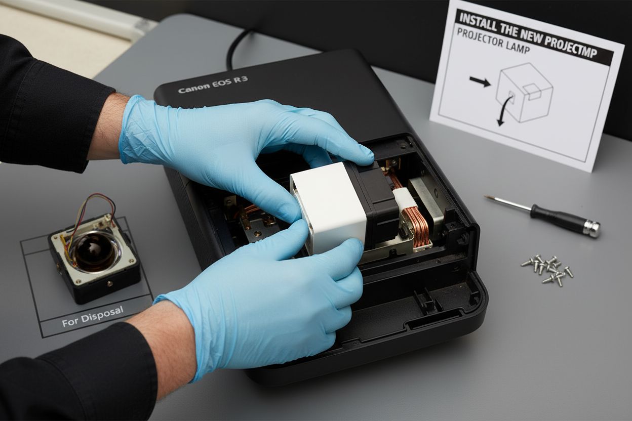 install projector lamp how-to