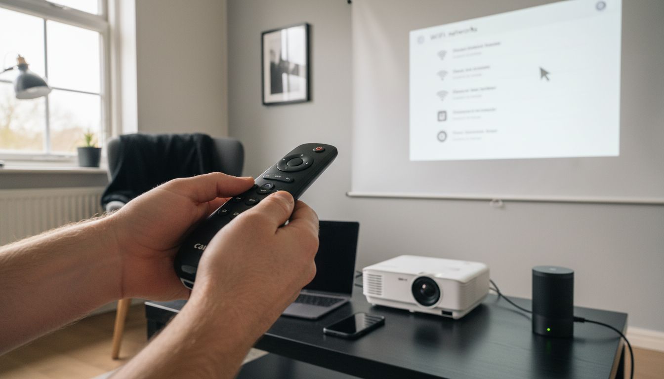 projektor menu wi-fi