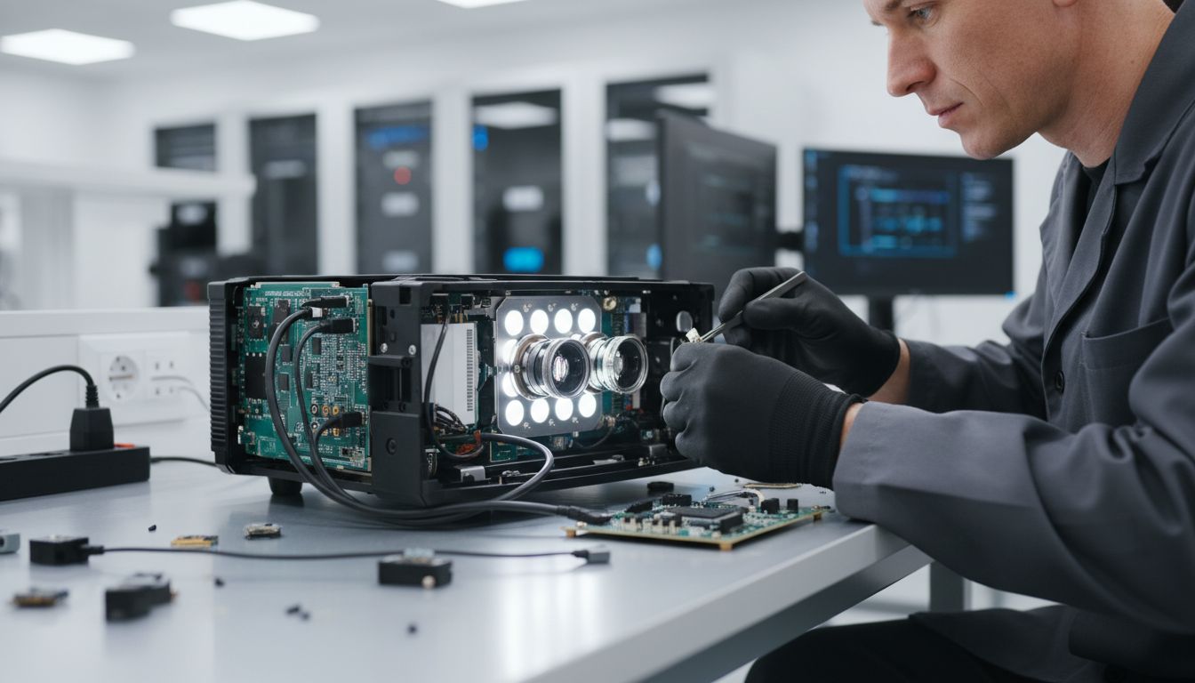 dalaman projektor profesional