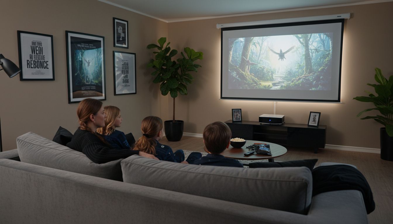 hiburan rumah projektor hd