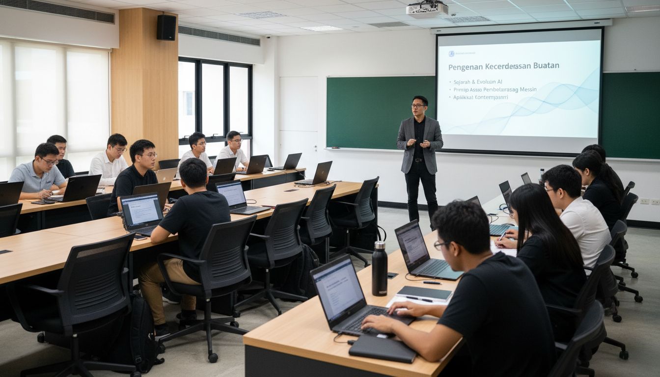 kelas universiti skrin projektor