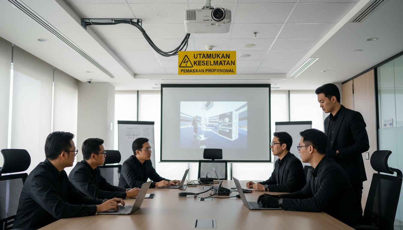 pejabat moden projektor