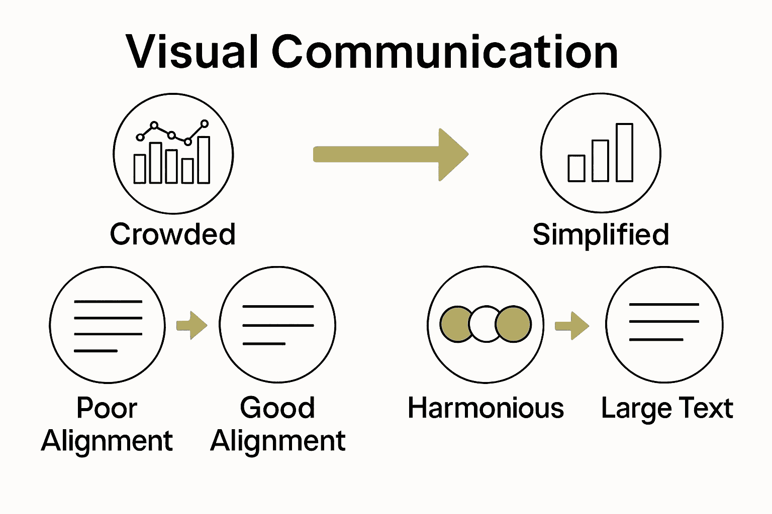 Infographic showing visual communication mistakes and how to fix them