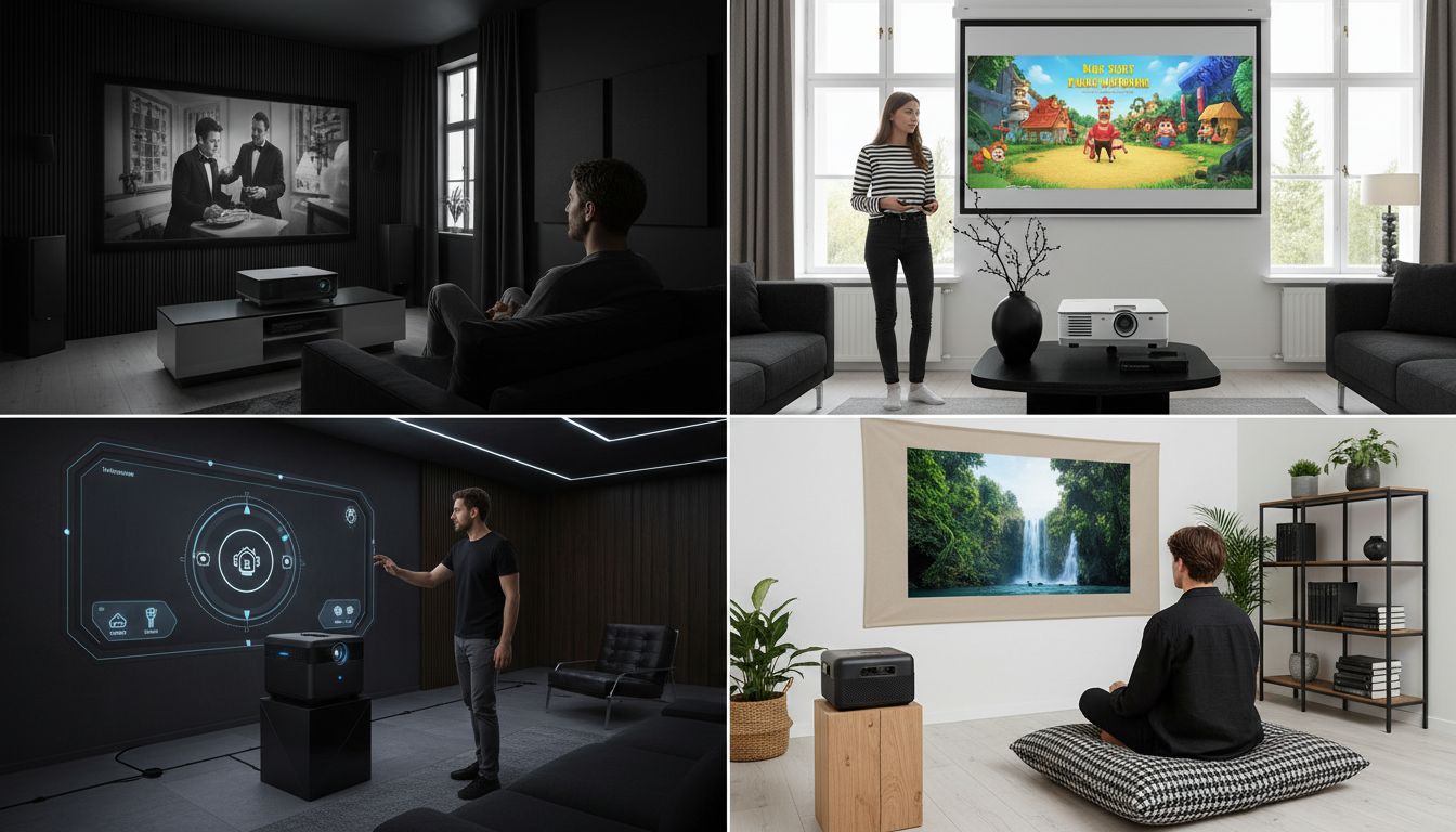 types of projectors home