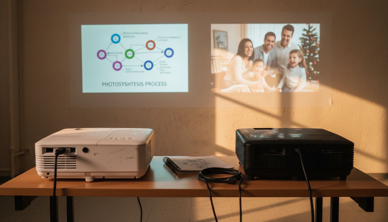 Different projector types side by side