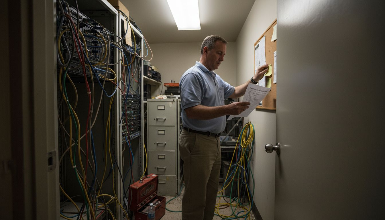 IT manager posts password rules in server closet