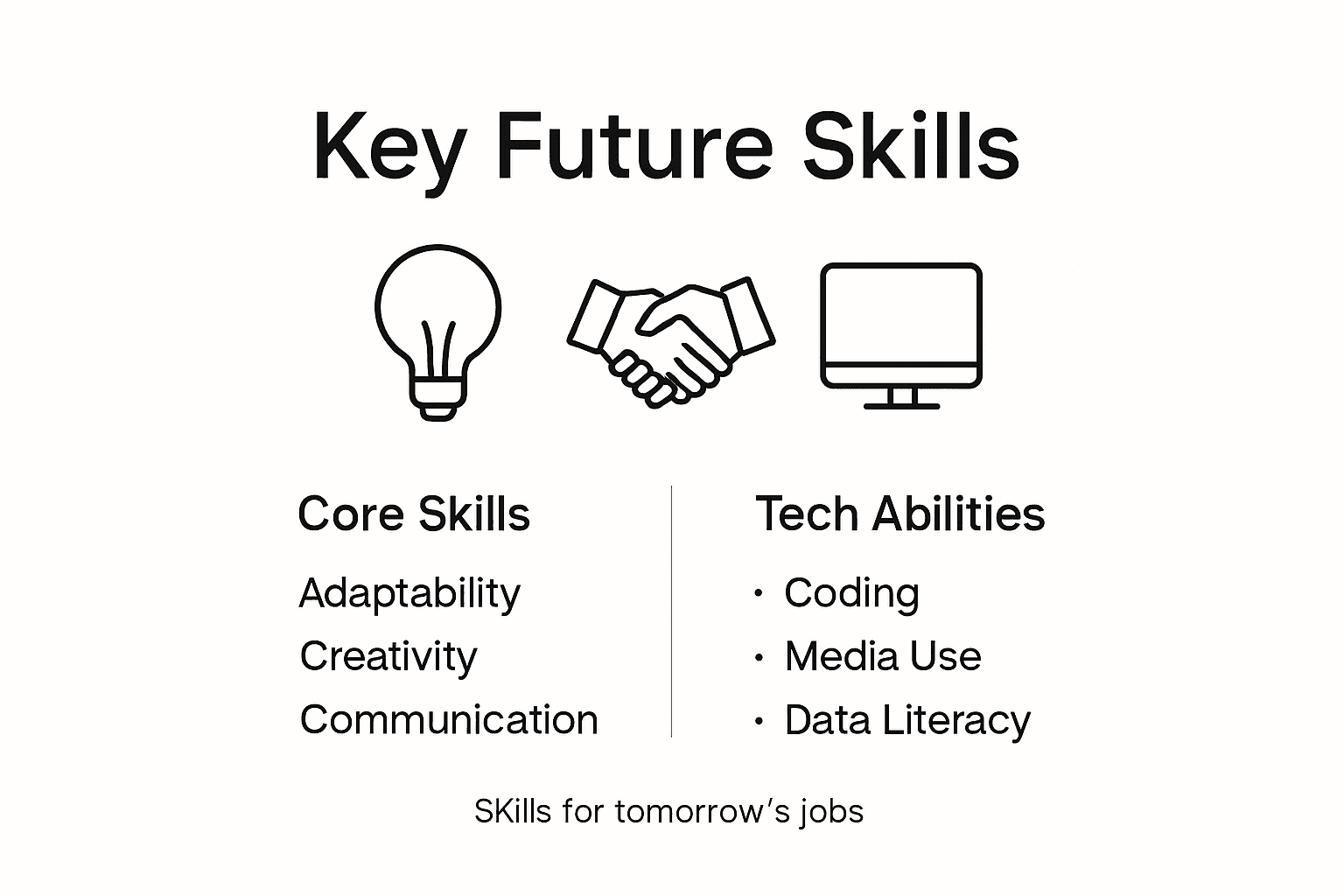 Infographic summarizing student future skills