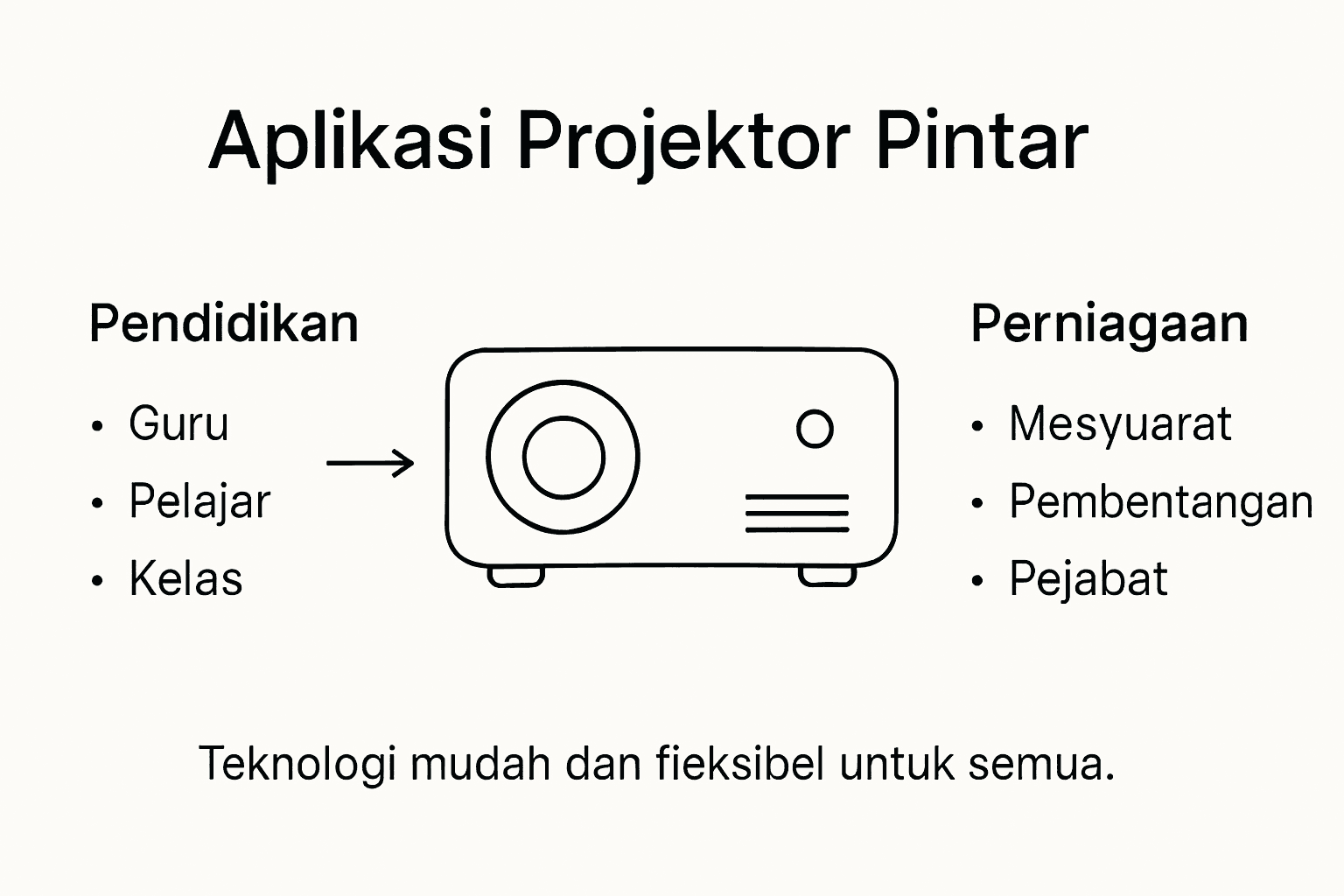 Infografik: Bagaimana projektor pintar memacu pembelajaran dalam bidang perniagaan