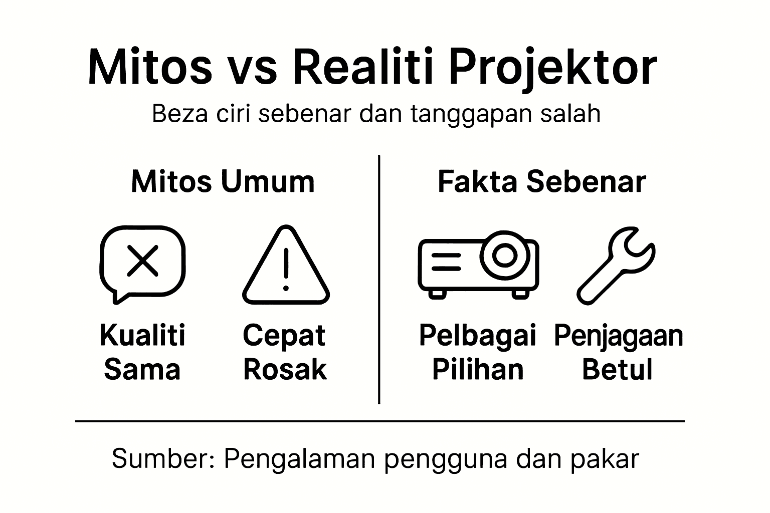 Infografik: Mitos dan Fakta Penting Mengenai Projektor