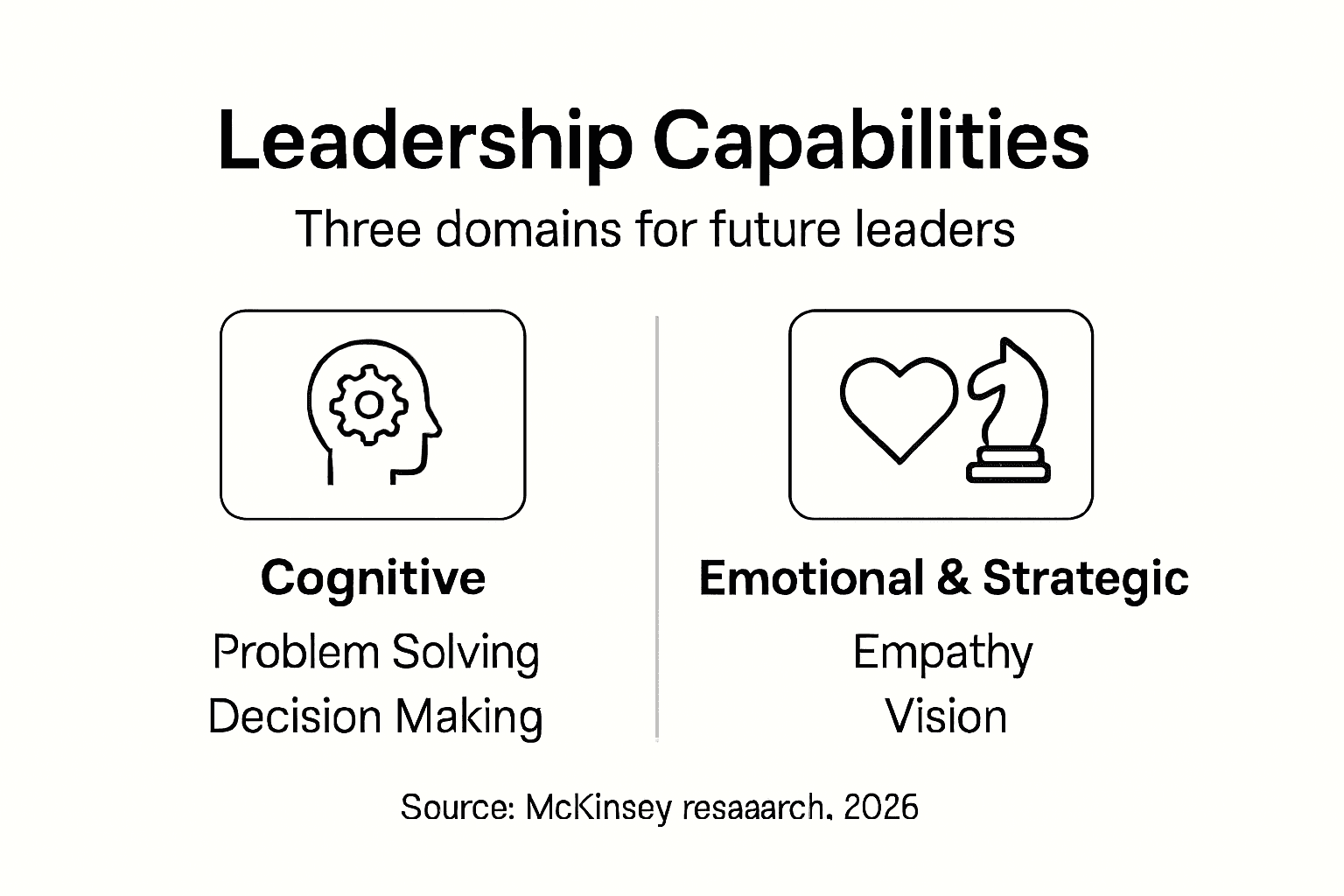 Infographic outlining leadership capability domains