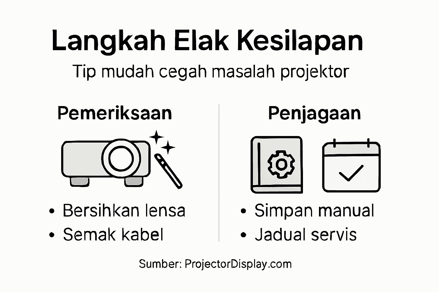 Infografik: Tip Elak Tersilap Guna Projektor