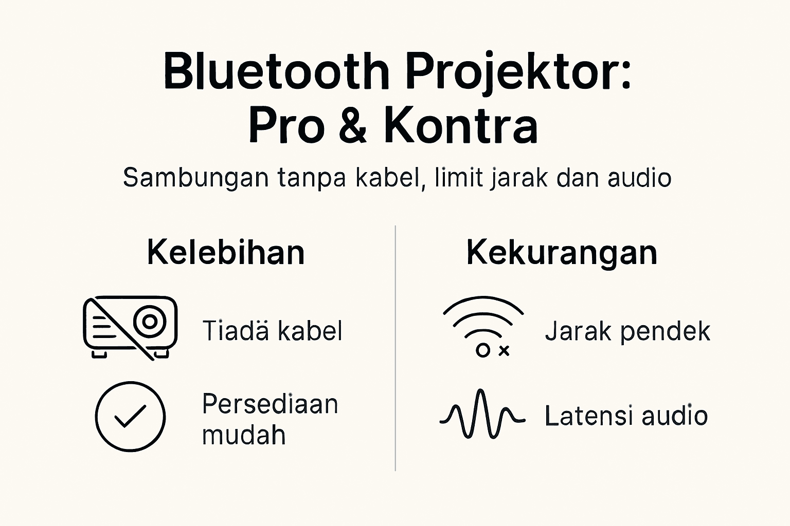 Infografik: Kelebihan dan Kekurangan Projektor Bluetooth
