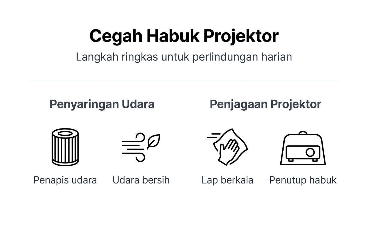Infografik: Tip Mudah Elak Projektor Berhabuk