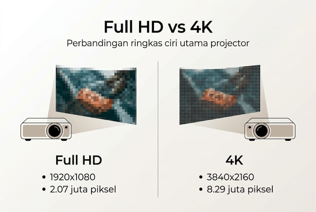 Infografik: Perbandingan Kualiti Paparan Full HD vs 4K