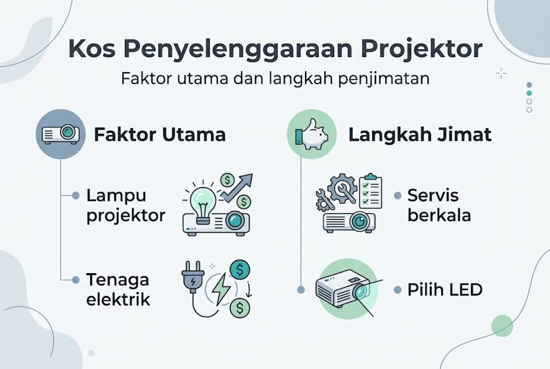 Infografik: Punca dan Cara Berjimat dalam Penggunaan Projektor