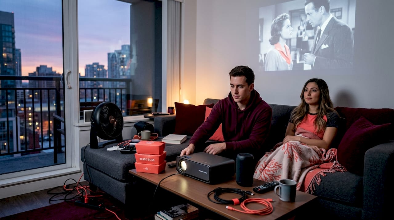 Couple tests projector versus external speakers
