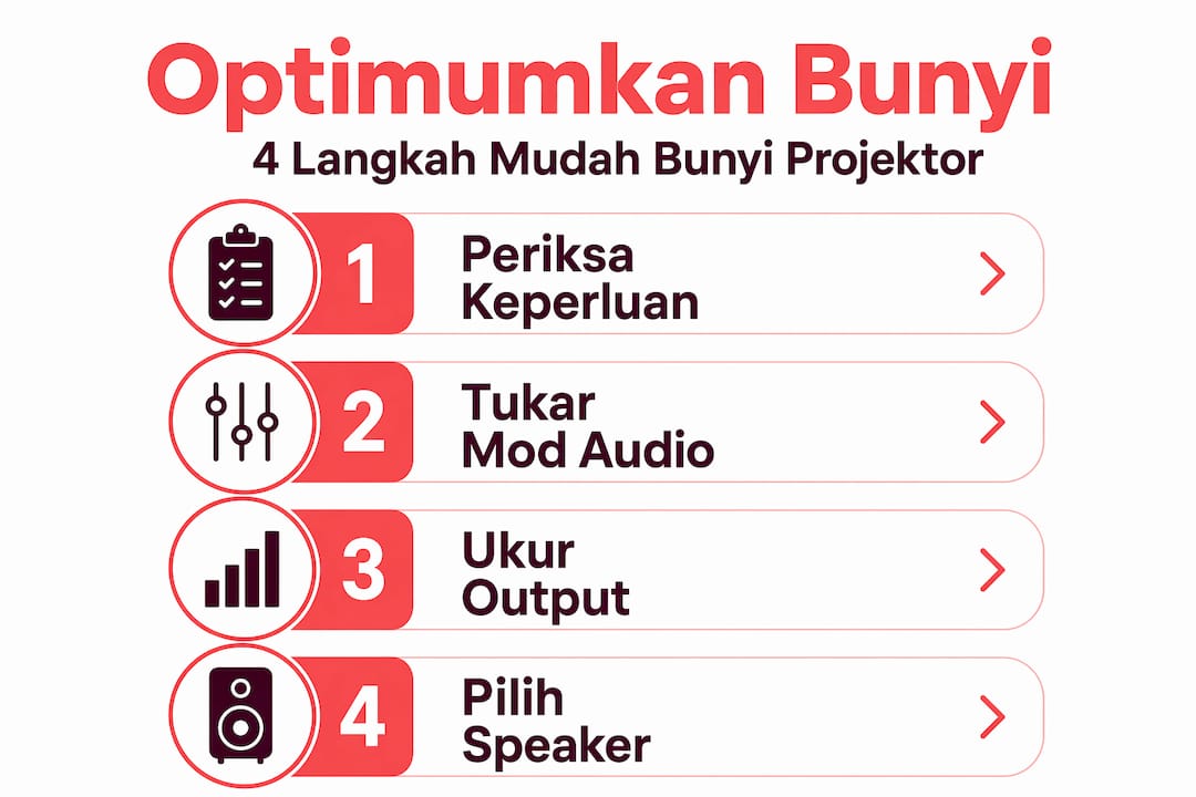 Infografik: Cara Mudah Tingkatkan Kualiti Bunyi Projektor Anda
