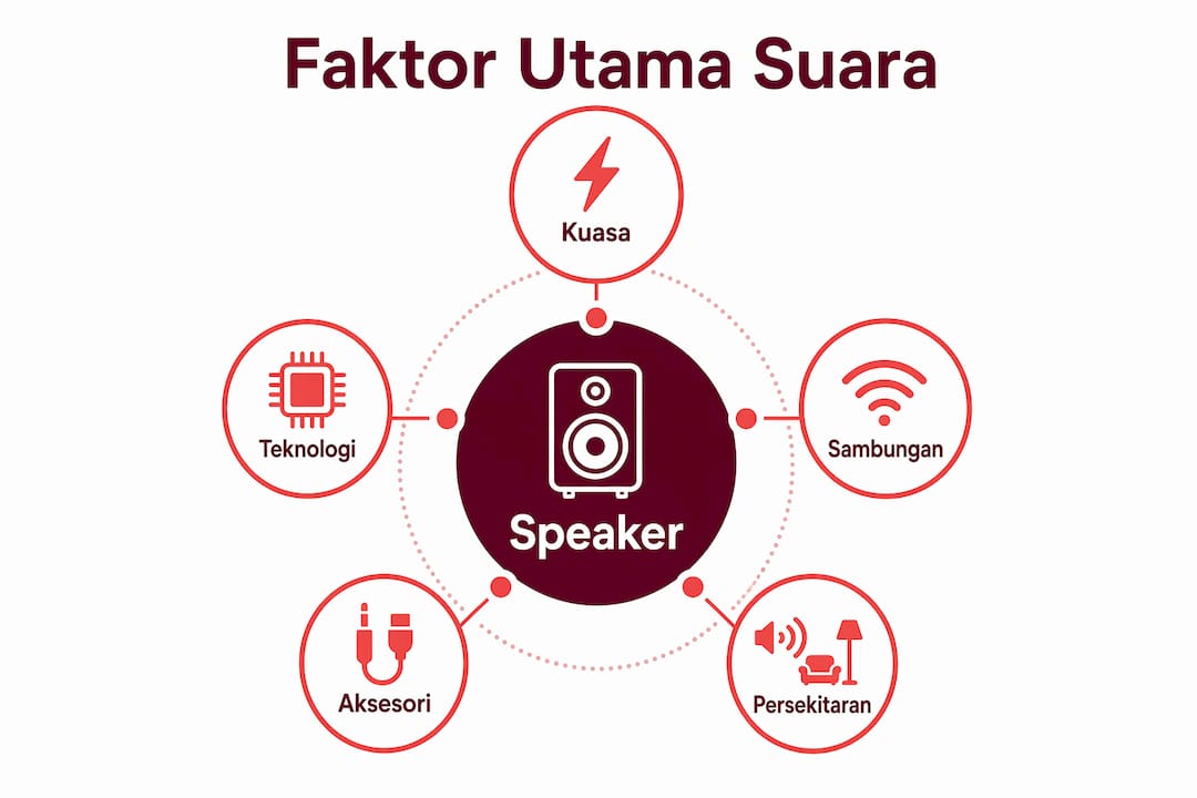 Infografik: Faktor Penting Mempengaruhi Kualiti Suara Projektor