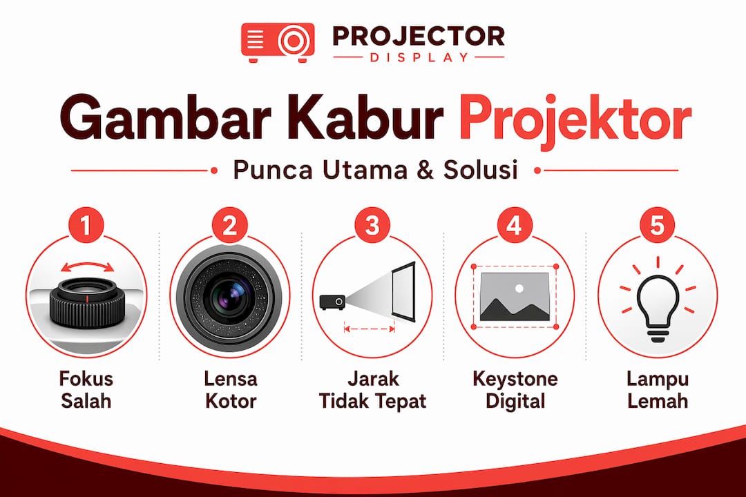 Infografik: Kenapa gambar projektor nampak kabur dan cara mudah untuk atasi masalah ini