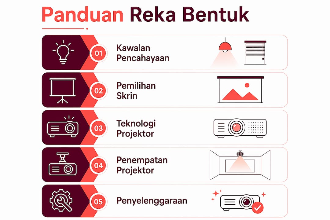 Infografik: Cara-cara Merancang Bilik Projektor dengan Efektif