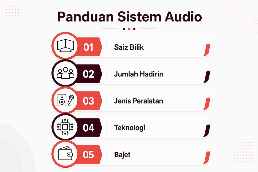 Infografik: Tip Memilih Sistem Audio Berdasarkan Ciri Penting